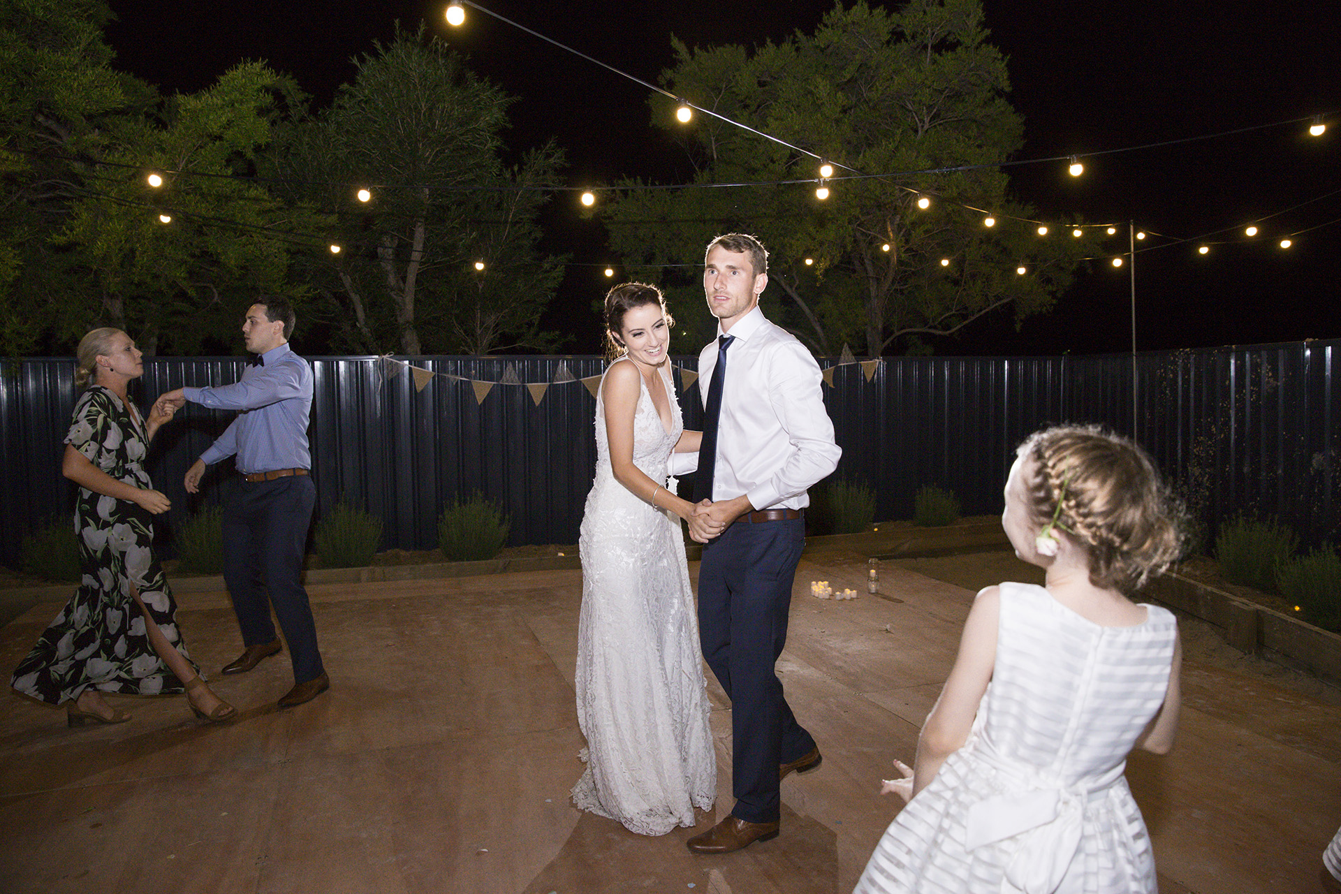 backyard wedding dance