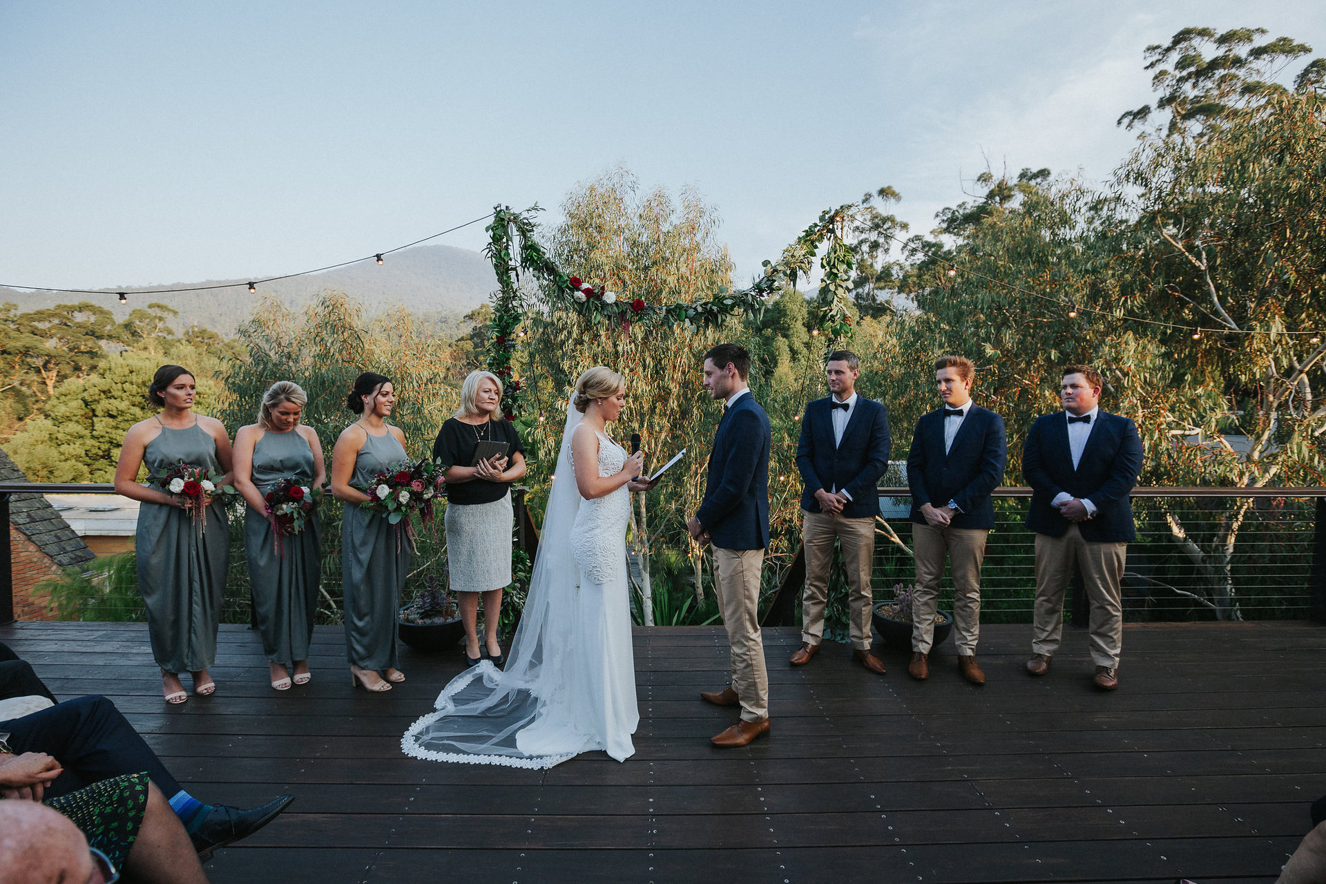 Yarra Valley Wedding on the deck of Projekt 3488