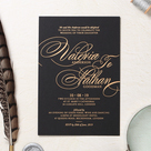 foil printed wedding invitation