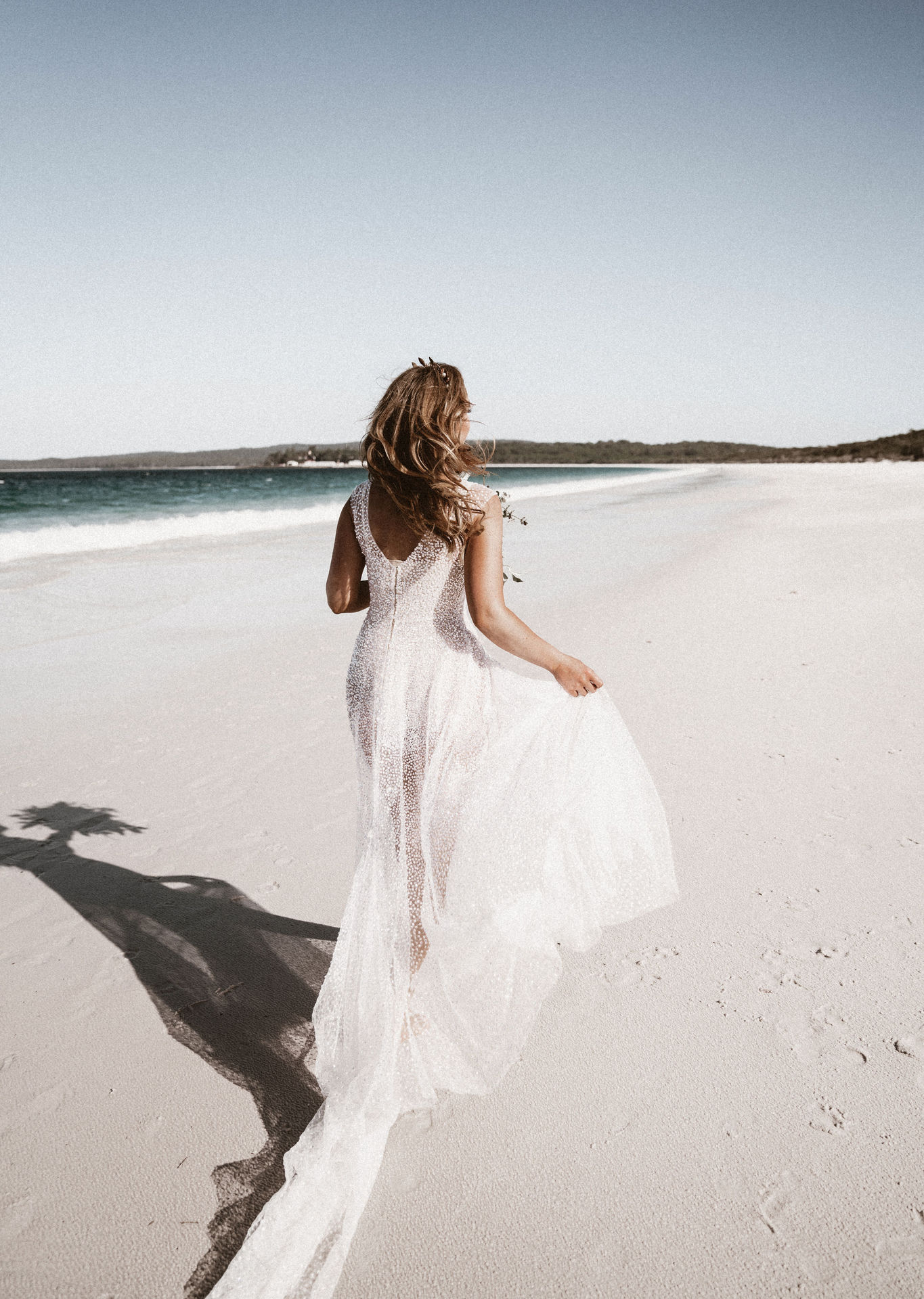 stunning beach wedding dress